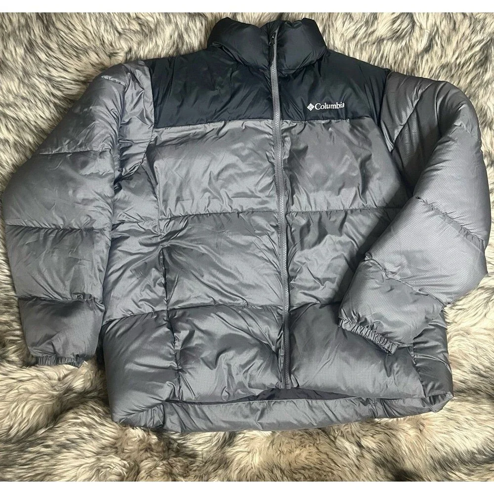 Columbia Jacket Mens XL Gray Puffect III Full Zip Insulated Puffer